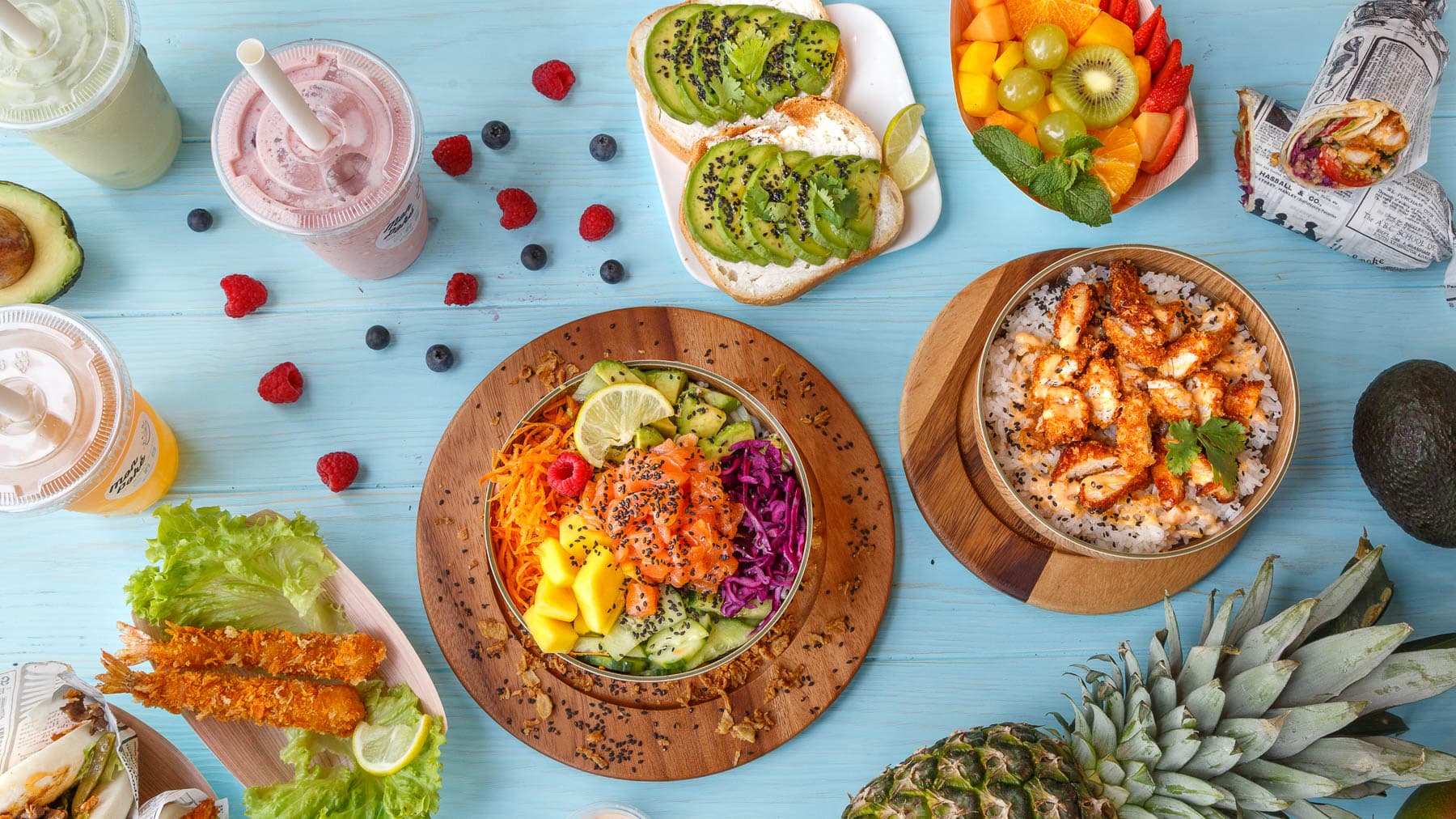 Poké bowl saumon, chicken rice, bao, smoothies et bubble tea du restaurant Mon Poké à Mantes-la-Ville